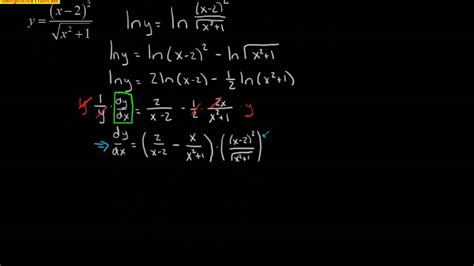 Calculus 51 Logarithmic Differentiation Youtube