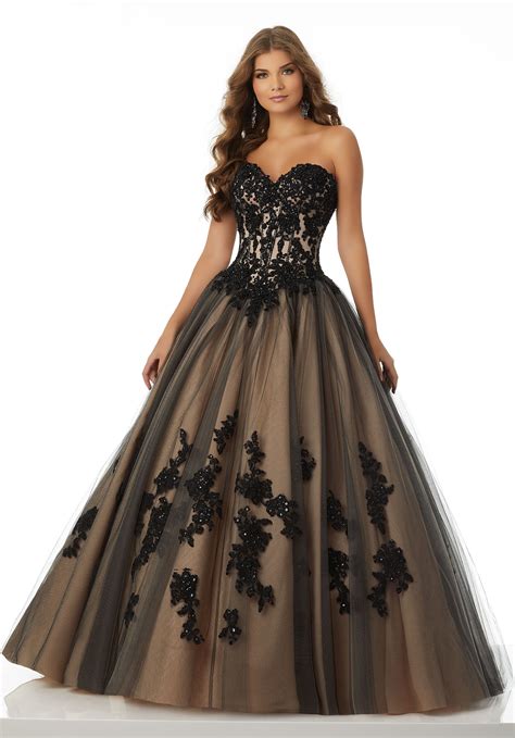 pin by lana scott on morilee prom 2018 flower prom dress gowns black ball gown