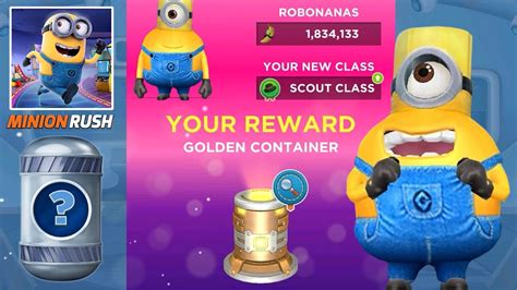 Minion Rush Golden Container Reward Jelly Jar Top Bananas Room Gameplay