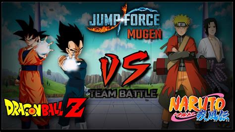Dragon Ball Z Vs Naruto Shippuden Jump Force Mugen Team Battle 🎮