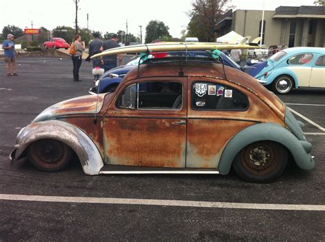 Slammed Beetle On Air Suspension At Tulsa Vw Show Vw Beetles Vw