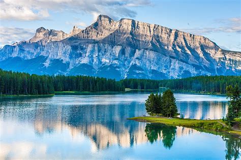 Hd Wallpaper Body Of Water Mountains Reflection Lake Clouds