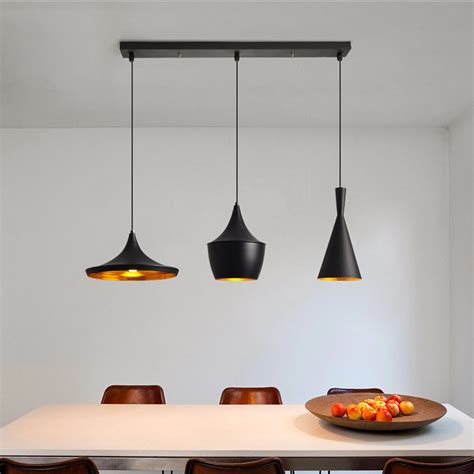 Matte Black Pendant Ceiling Light Modern Dinning Room Island Light Fixture