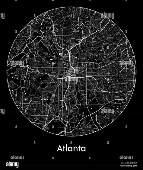 City Map Atlanta United States North America Vector Illustration Stock