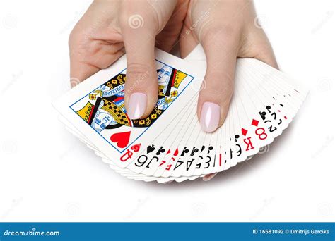 Beautiful Hands With Deck Of Playing Cards Stock Photo Image 16581092