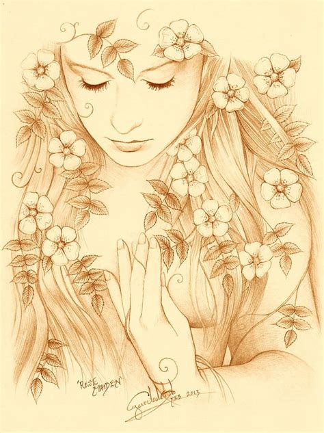 Rose Maiden By Yuri Leitch Beauty Drawings Character Sketches Sketches