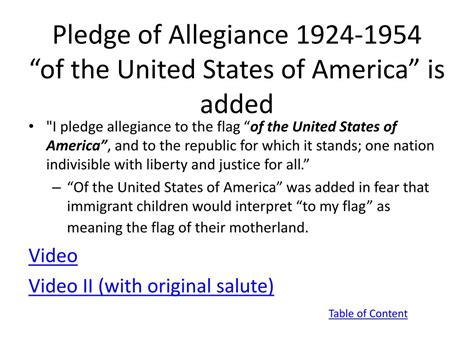 Ppt History Of The Pledge Of Allegiance Powerpoint Presentation Free