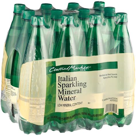 Central Market Italian Sparkling Mineral Water 1 L Bottles Shop Water