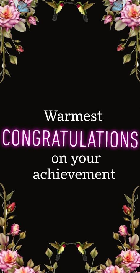 Warmest Congratulations On Your Success