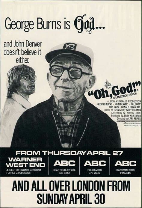 British Advertising Posterad For Oh God Movie John Denver
