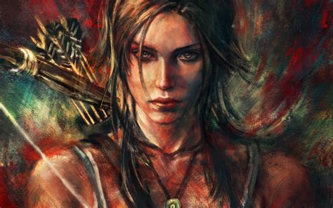 Wallpaper Painting Video Games Artwork Necklace Archer Lara