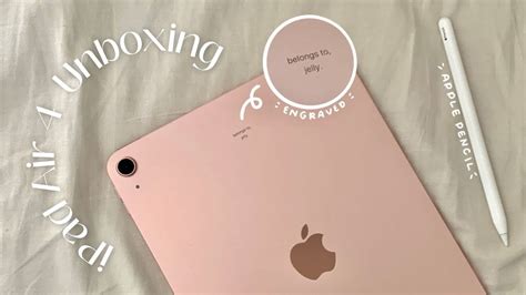 10 ♡ Unboxing Ipad Air 4th With Engraving📱rose Gold Youtube