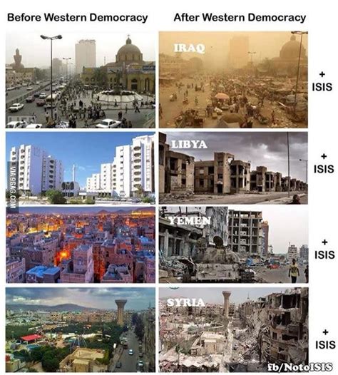 Before And After Western Democracy Isis Rdataisugly