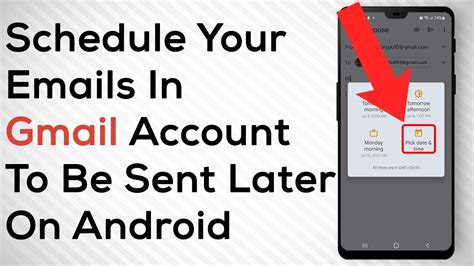 How To Schedule Emails To Be Sent Later In Gmail On Android Youtube