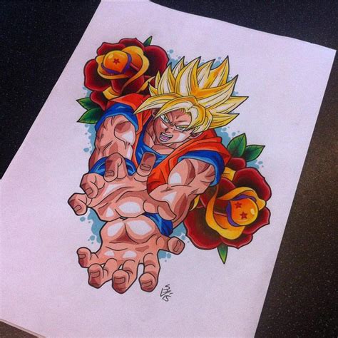 No surprise, there are many dragon ball tattoos. Goku Tattoo Design by Hamdoggz.deviantart.com on ...