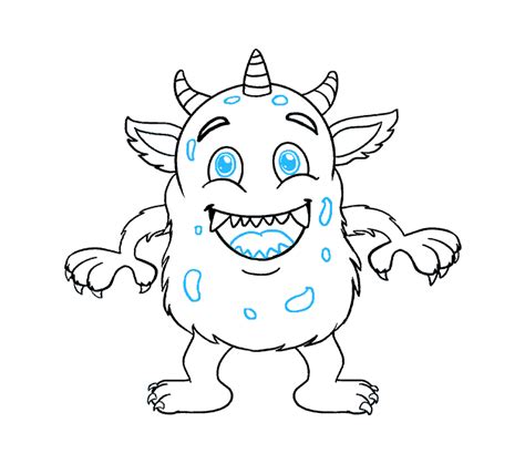 How To Draw A Cartoon Monster Easy Drawing Guides