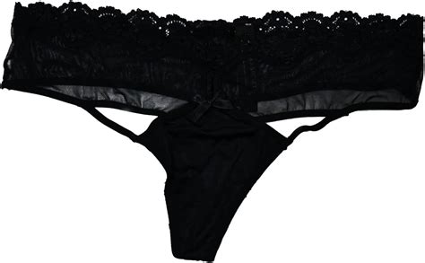 Victorias Secret Very Sexy Mesh And Lace Thong Panty Medium Black Clothing