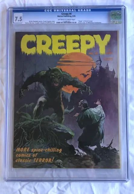 Creepy 4 Cgc 75 Warren 1965 Horror Magazine Frank Frazetta Classic
