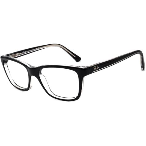 ray ban small eyeglasses rb 1536 3529 black clear b shape etsy