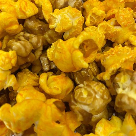 Cheddar Cheese And Caramel Popcorn Ms Bees Gourmet Popcorn And Candy Shoppe