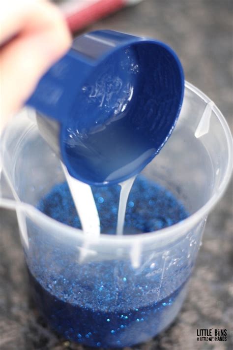 How To Make Clear Slime With Glitter Little Bins For Little Hands