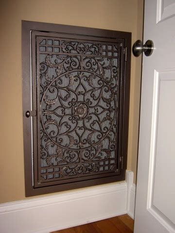Return air filter grille 100 ceiling register covers diy. Decorative Iron Return Air Grills - Before and After ...