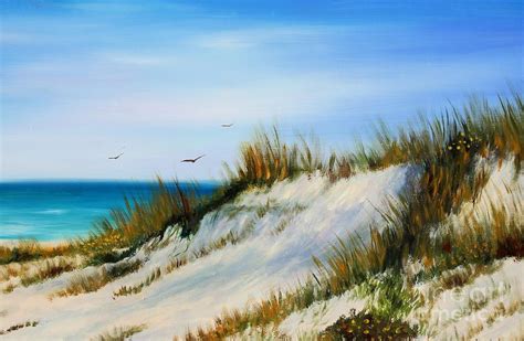 Florida Sand Dunes By Gabriela Valencia Beach Scene Painting