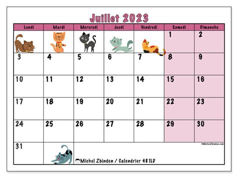 Calendrier Juillet 2023 481 Michel Zbinden FR