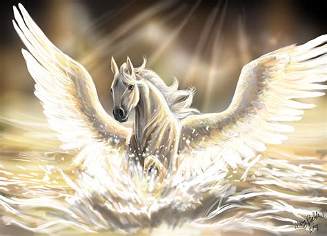 Image Horses Pegasus Wings Fantasy Magical Animals