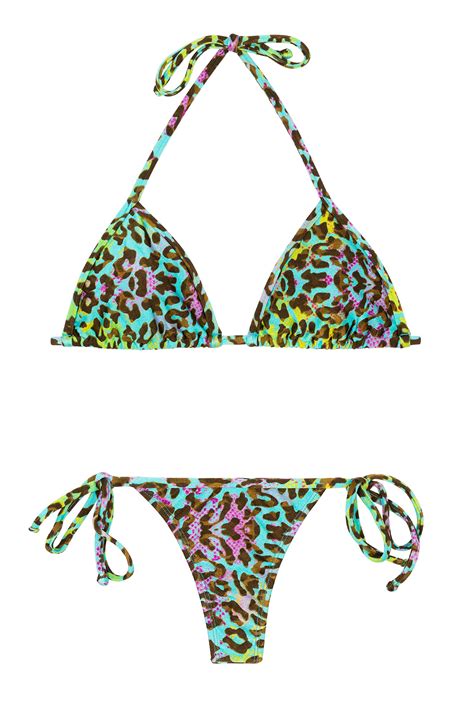 Multicoloured Leopard Print String Bikini Morumbi Micro Rio De Sol