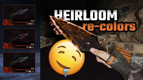 Heirloom Recolors Are Insane Apex Legends Kunai Recolor Concept Youtube