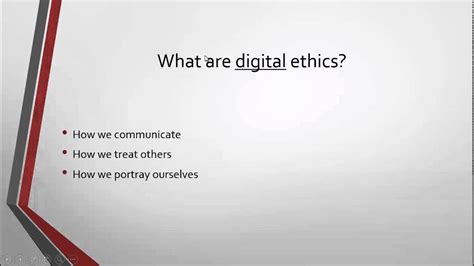Introduction To Digital Ethics Youtube