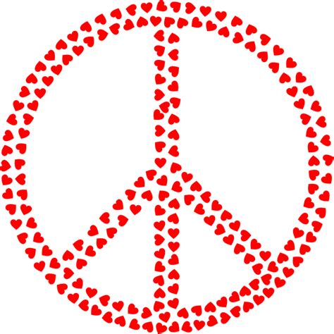 Peace Hearts Openclipart