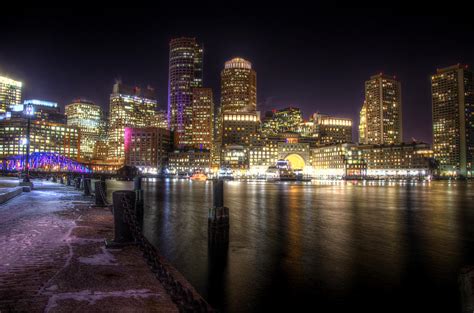 Boston Night Skyline Photograph By Kenneth Mccartney