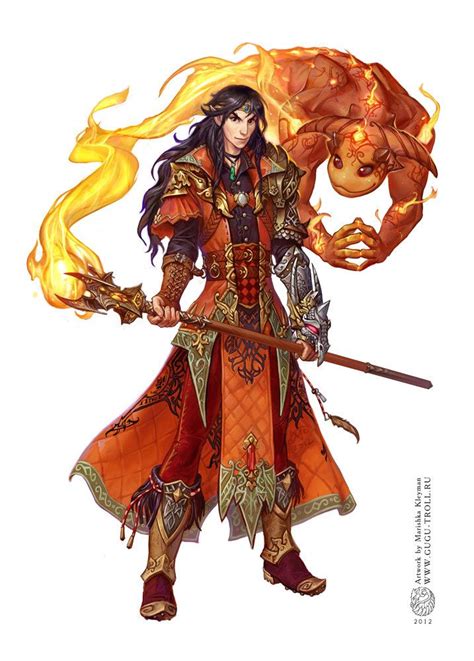 Artstation Firemage Marishka Kleyman Fantasy Wizard Fantasy