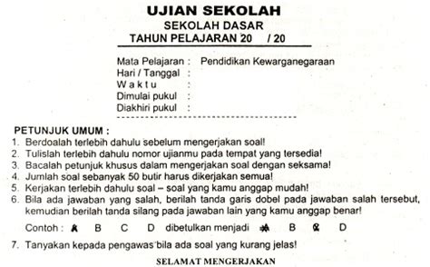 Berkat dari menghormati orangtua menurut perjanjian lama adalah. 50 Soal Ujian Sekolah PKn Kelas 6 SD dan Kunci Jawaban