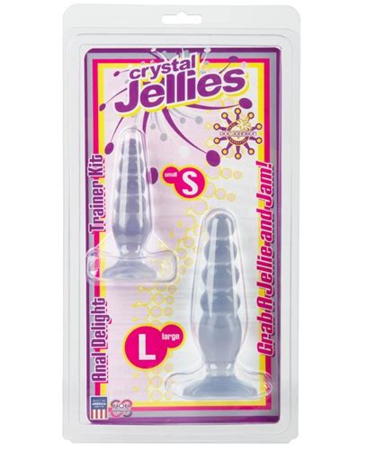 Doc Johnson Crystal Jellies Anal Trainer Kit Clear BedRoomJoys Com