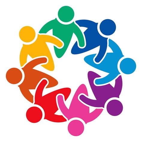Group Of Eight People Logo In A Circlepersons Teamwork 6202823 Vector