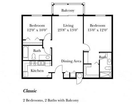 Small house plan with four bedrooms. 82 best 2-bedroom floorplan images on Pinterest | Small ...