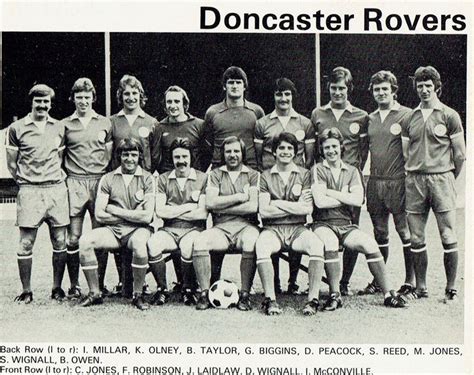 Doncaster Rovers Team Group In 1977 78 Doncaster Rovers Doncaster