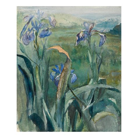 John La Farge Blue Iris Study American Art American Paintings