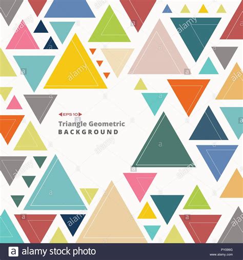 Abstract Colorful Retro Triangle Pattern Shapes Geometric Background