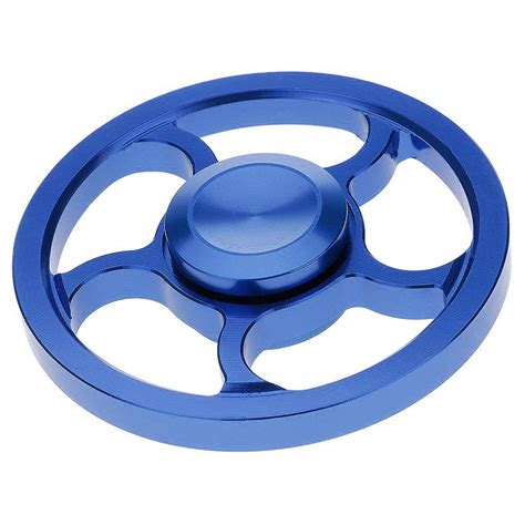 Aluminium Wagon Wheel Fidget Spinner Metallic Blue
