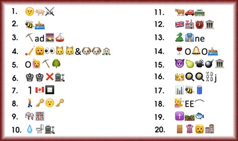 Printable Emoji Quiz With Answers Printable World Holiday