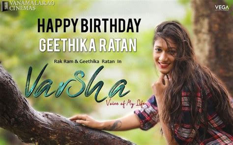 Send greetings by editing the happy birthday varsha image with name and photo. Here it is....#Varsha Poster Wishing #GeethikaRatan a Very Happy Birthday...!! Directed by : # ...