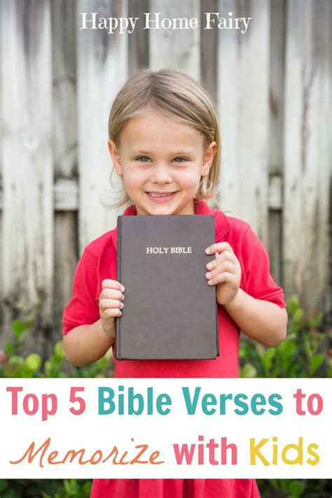 Top 5 Bible Verses To Memorize With Kids Happy Home Fairy