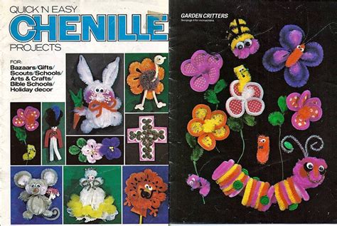 Quick N Easy Chenille Projects Craft Pattern Book Designed Etsy