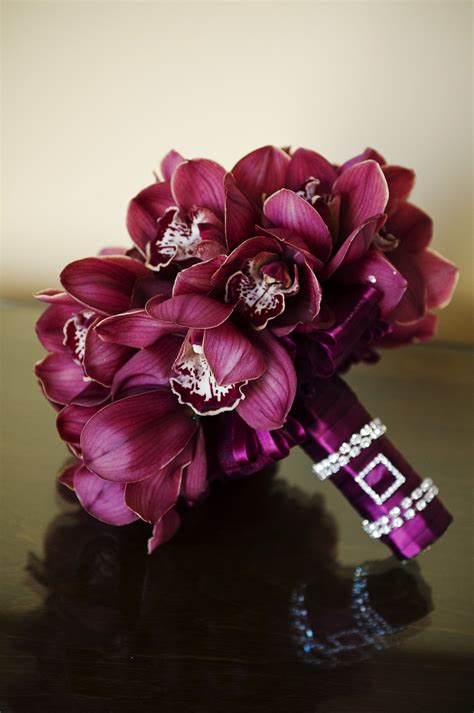Bouquet De Mariage Weddingbouquet Purple Wedding Orchid Bouquet Bridal Bouquet