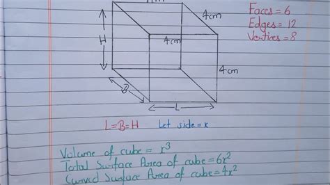 Cubevolume Of Cubecurved Surface Area And Total Surface Area Of