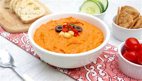 Red Pepper Hummus Is A Creamy And Healthy Dip That Is Easy To Make